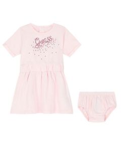 GUESS סט תינוקות שמלה ותחתון עם לוגו