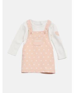 GUESS סט בגד גוף וחצאית אוברול קורדרוי בנות