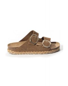 BAYTON ATLAS כפכפי נשים עם 2 רצועות מעור זמש