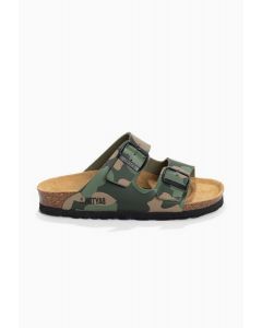 BAYTON ATLAS כפכפי ילדים 2 רצועות הסוואה חאקי