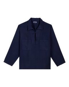 VILEBREQUIN COMORES חולצת פשתן שרוול ארוך לגברים