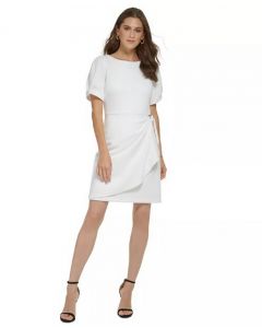 DKNY PUFF SLV D-RING DRES שמלת מיני לנשים