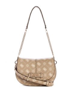 GUESS CARRIE LOGO תיק כתף קטן עם לוגו לנשים