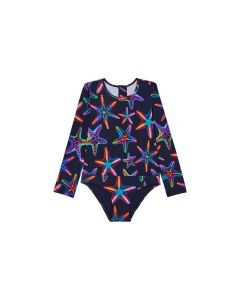 8-14 VILEBREQUIN GALAXY בגד ים שלם בנות שרוול ארוך מידות