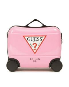 GUESS מזוודת טרולי ילדים עם עיטור לוגו