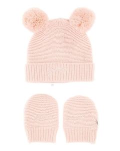 GUESS סט תינוקות כובע וכפפות סרוגים