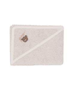 GUESS מגבת תינוקות עם לוגו דובי אייקוני רקום