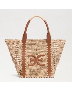 SAM EDELMAN MARLEY תיק נשיאה גדול בעיצוב קש