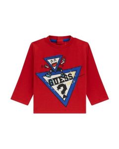 GUESS חולצת טישירט לתינוקות עם שרוול ארוך