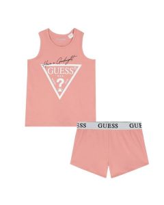 GUESS פיג'מה עם לוגו משולש לבנות