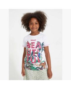 GUESS חולצת טישרט בנות שרוול קצר