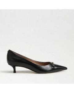 SAM EDELMAN KAYA נעלי עור עקב נמוך עם בוהן מחודדת