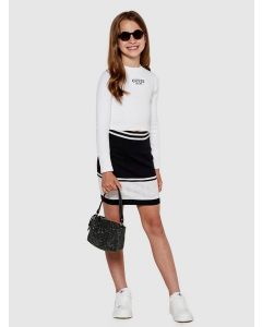 GUESS חולצת טישירט בנות שרוול ארוך עם לוגו