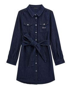 GUESS שמלת ג'ינס בנות שרוול ארוך