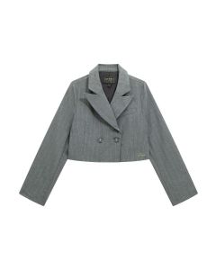 GUESS בלייזר קצר עם פסים דקים לבנות