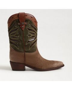 SAM EDELMAN RYLIN מגפי בוקרים זמש לנשים