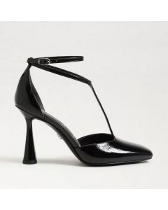 SAM EDELMAN EVERETT נעלי עקב עור עם רצועות