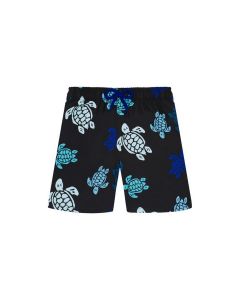 VILEBREQUIN JIHIN מכנסי שחיה קצרים לבנים בהדפס צבים