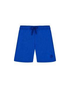 VILEBREQUIN JIM מכנסי שחיה קצרים לבנים בהדפס מגיב למים