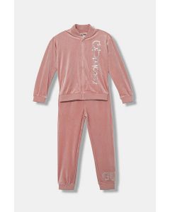 GUESS חליפת טרנינג קטיפה לילדות