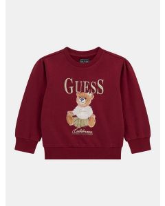 GUESS סווטשירט בנות עם לוגו דובי אייקוני