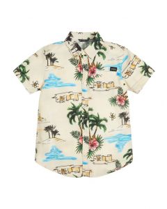 GUESS חולצת ילדים קצרה מכופתרת עם הדפס