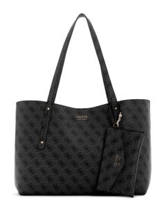 GUESS BRENTON תיק נשיאה גדול עם נרתיק