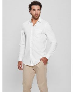 GUESS חולצה מכופתרת סטרץ' לגברים