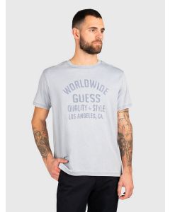 GUESS חולצת טישירט גברים עם הדפס לוגו שרוול קצר