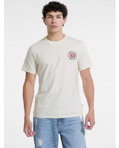 GUESS חולצת טישרט קצרה עם לוגו בגב לגברים