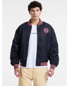 GUESS ז'קט קולג' עם לוגו רקום לגברים