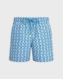 VILEBREQUIN MOOREA מכנסי שחייה לגברים בהדפס רשת צבים