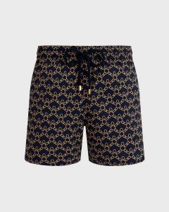 VILEBREQUIN MOORISE מכנסי שחייה לגברים בהדפס שרשראות צבים