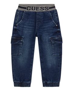 GUESS מכנסי ג'ינס קרגו בנים עם לוגו