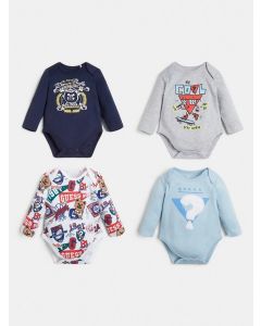 GUESS סט תינוקות 4 בגדי גוף