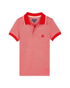 VILEBREQUIN PANTIN חולצת פולו פיקה כותנה לבנים עם שרוולים קצרים