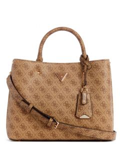 GUESS MERIDIAN II תיק נשיאה גדול עם לוגו