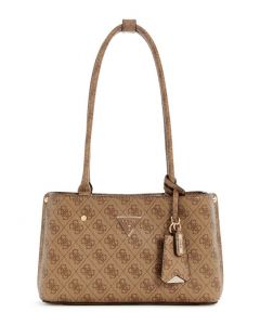 GUESS MERIDIAN II תיק כתף בינוני עם לוגו