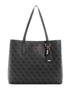 GUESS MERIDIAN II תיק נשיאה גדול עם לוגו