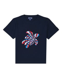 VILEBREQUIN THOMY חולצת טישירט ילדים עם רקמה שרוול קצר