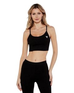 GUESS גופיית ספגטי אקטיב קצרה לנשים