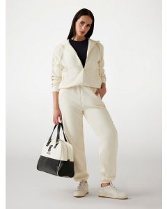 GUESS ג'קט קפוצ'ון עם רוכסן מלא לנשים