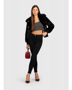 GUESS ג'ינס סקיני שחור נשים