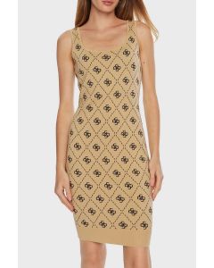 GUESS קוואטרו G שמלת סוודר מיני עם לוגו