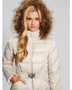 GUESS מעיל פוך קפוצ'ון לנשים