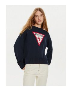 GUESS סריג לוגו משולש נשים בתערובת צמר