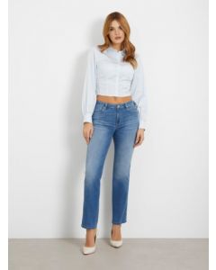 GUESS מכנסי ג'ינס נשים בגזרה ישרה