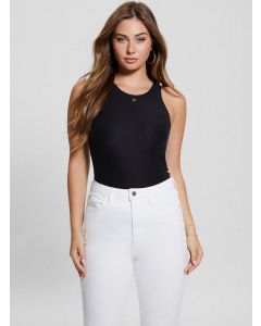 GUESS בגד גוף ללא שרוולים עם לוגו משולש