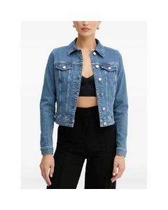 GUESS ז'קט ג'ינס עם שרוכים לנשים