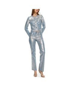 GUESS ג'קט ג'ינס בהדפס לוגו לנשים